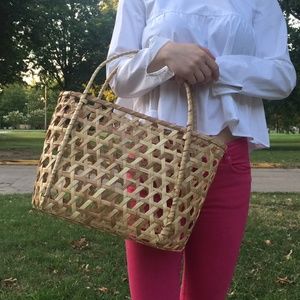 authentic Cambodia basket bag boho bohemian